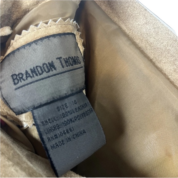 Vintage Brandon‎ Thomas long brown suede skirt size 14 nwt - Picture 5 of 6